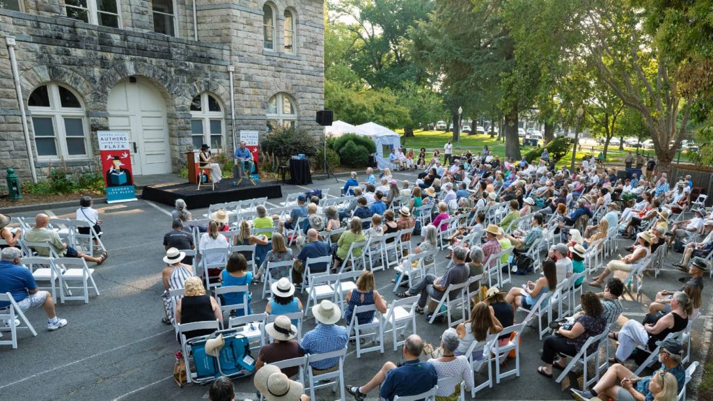 On the Plaza at the Sonoma Valley Authors Festival