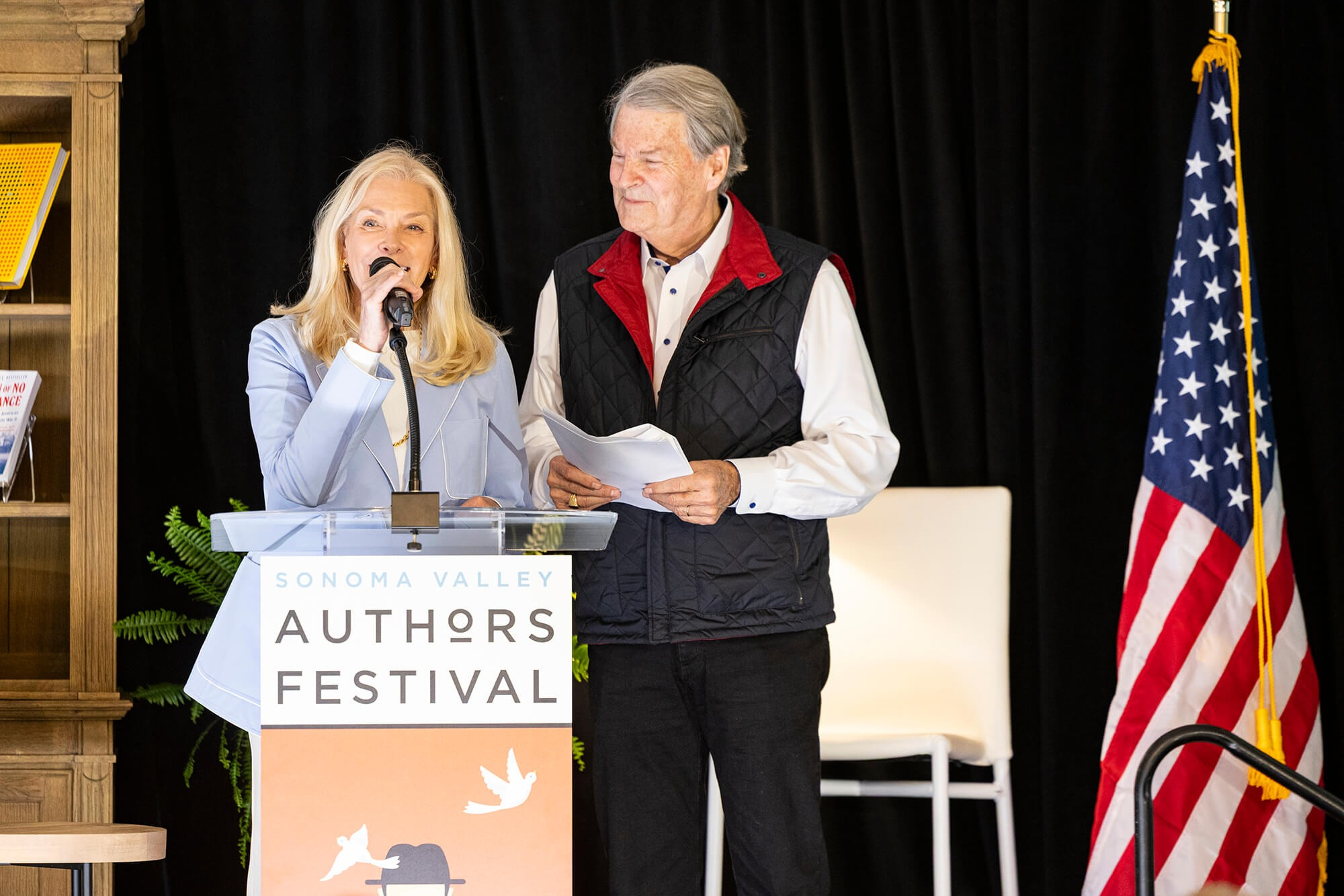 Ginny and David Freeman, co-founders of the Sonoma Valley Authors Festival